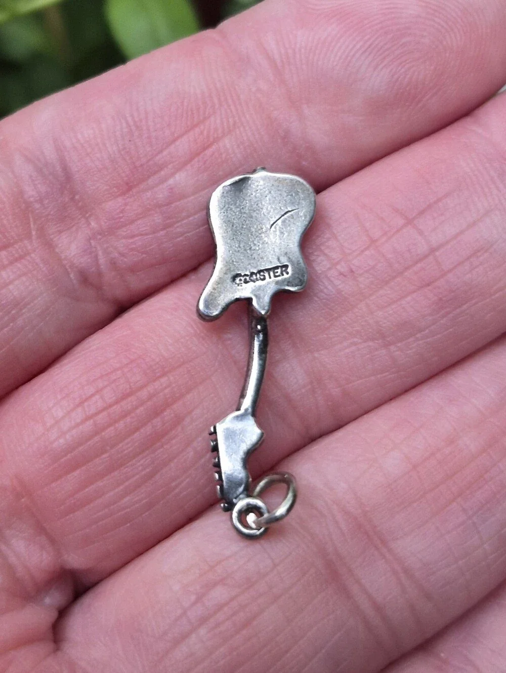 Electric Guitar Charm Music Musician Sterling Silver 925 Pendant Charm